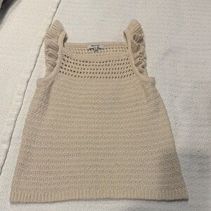 Madewell Cream Knit Sleeveless Top